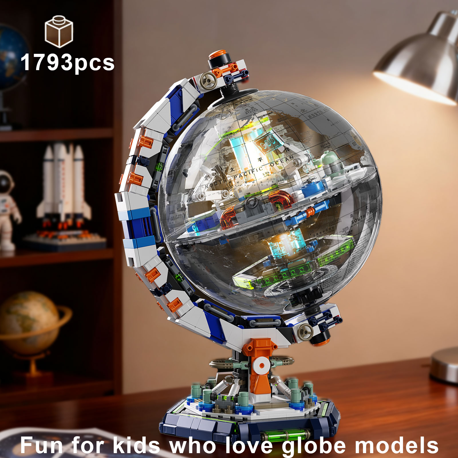 Tech Office Building - KAVOWORLD 1793PCS Set Blok Bangunan Globe
