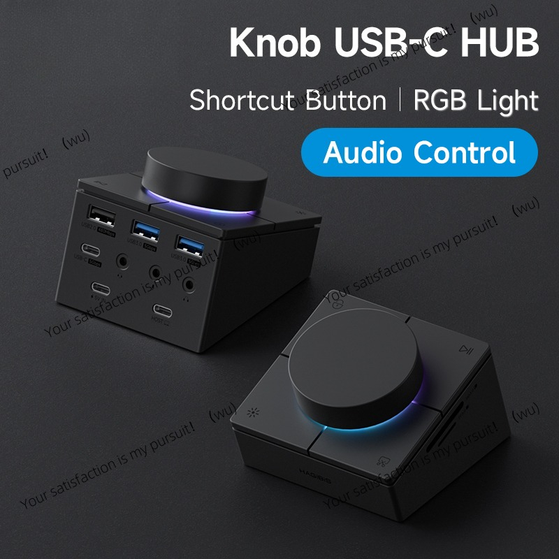 Docking Station Usb C - Hub USB C dengan Tombol Pintasan,