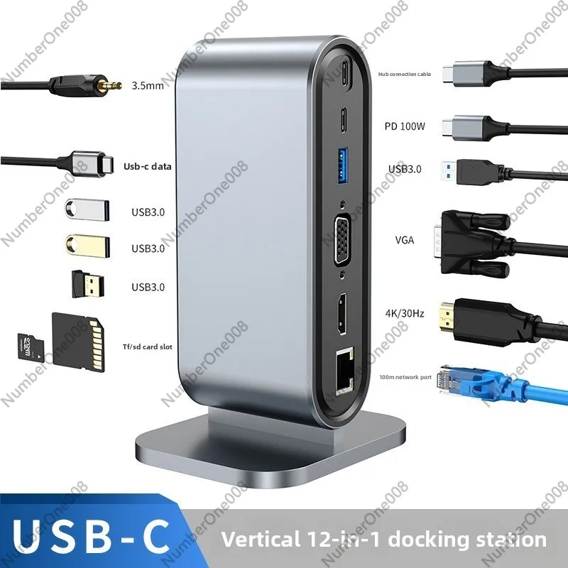 Docking Station Usb C - Stasiun Docking USB Vertikal 12-Port, Hub