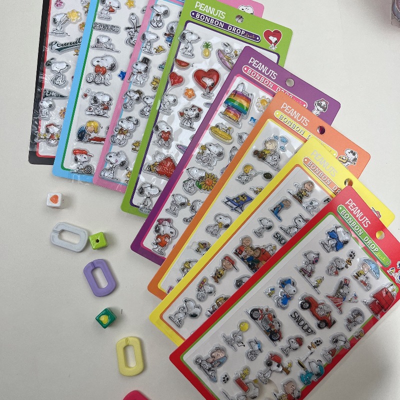 Office Tech Accessories - 8 Buah Stiker Anime Kartun Relief