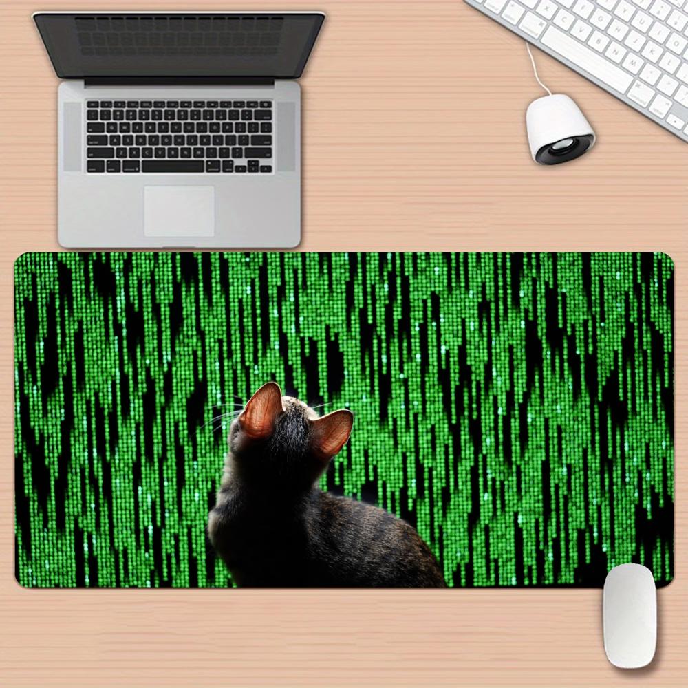 Office Tech Desk - Tech Matrix Code Cat Art alas