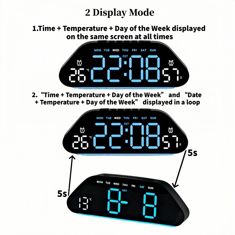 Jam Alarm Digital LED Tampilan - Digital Timer Countdown ulasan dan harga