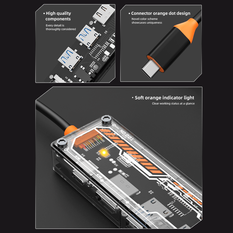 Hub USB-C 6-in-1 untuk MacBook - Docking Station Usb C ulasan dan harga