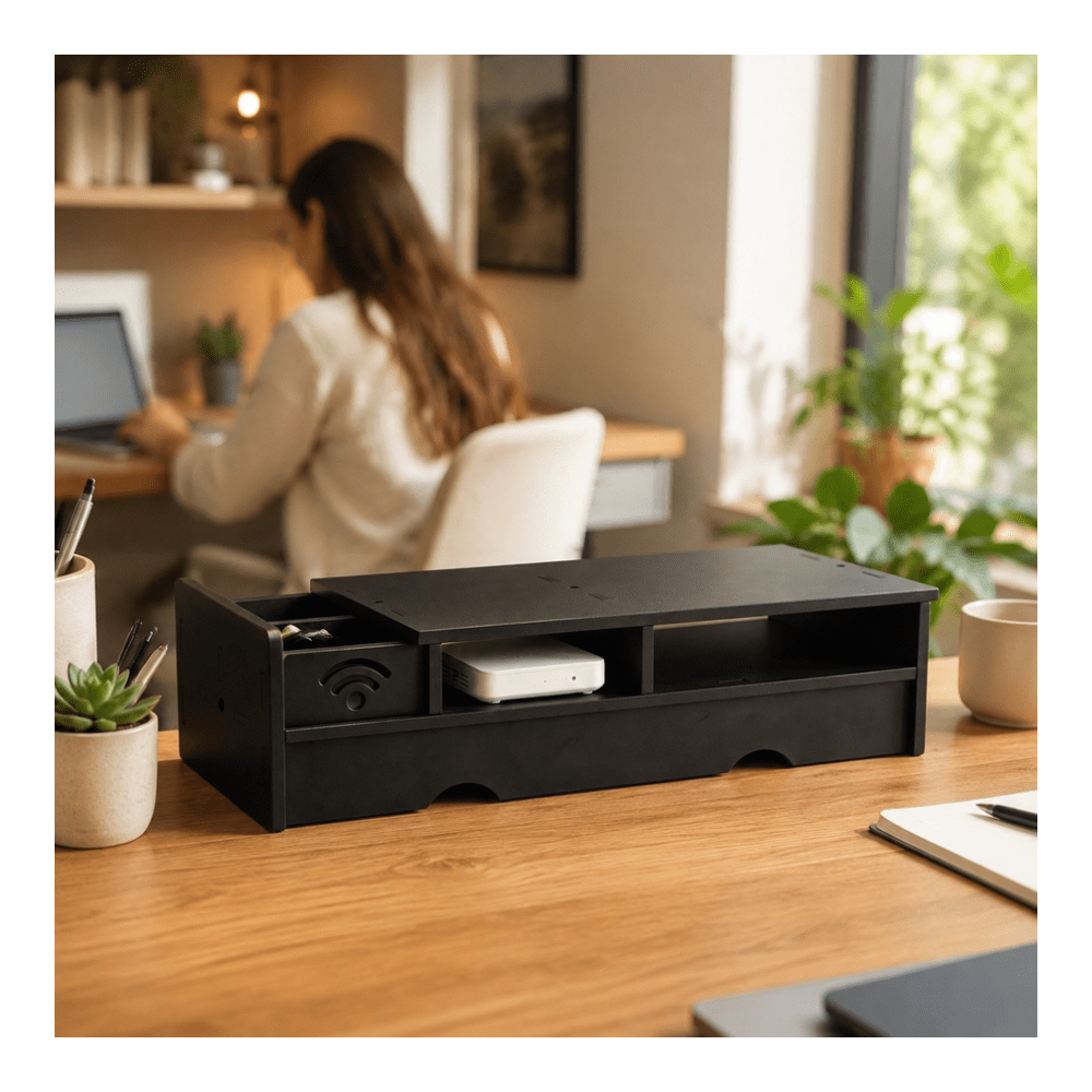 Kotak Penyimpanan Router WiFi  - Office Tech Desk ulasan dan harga