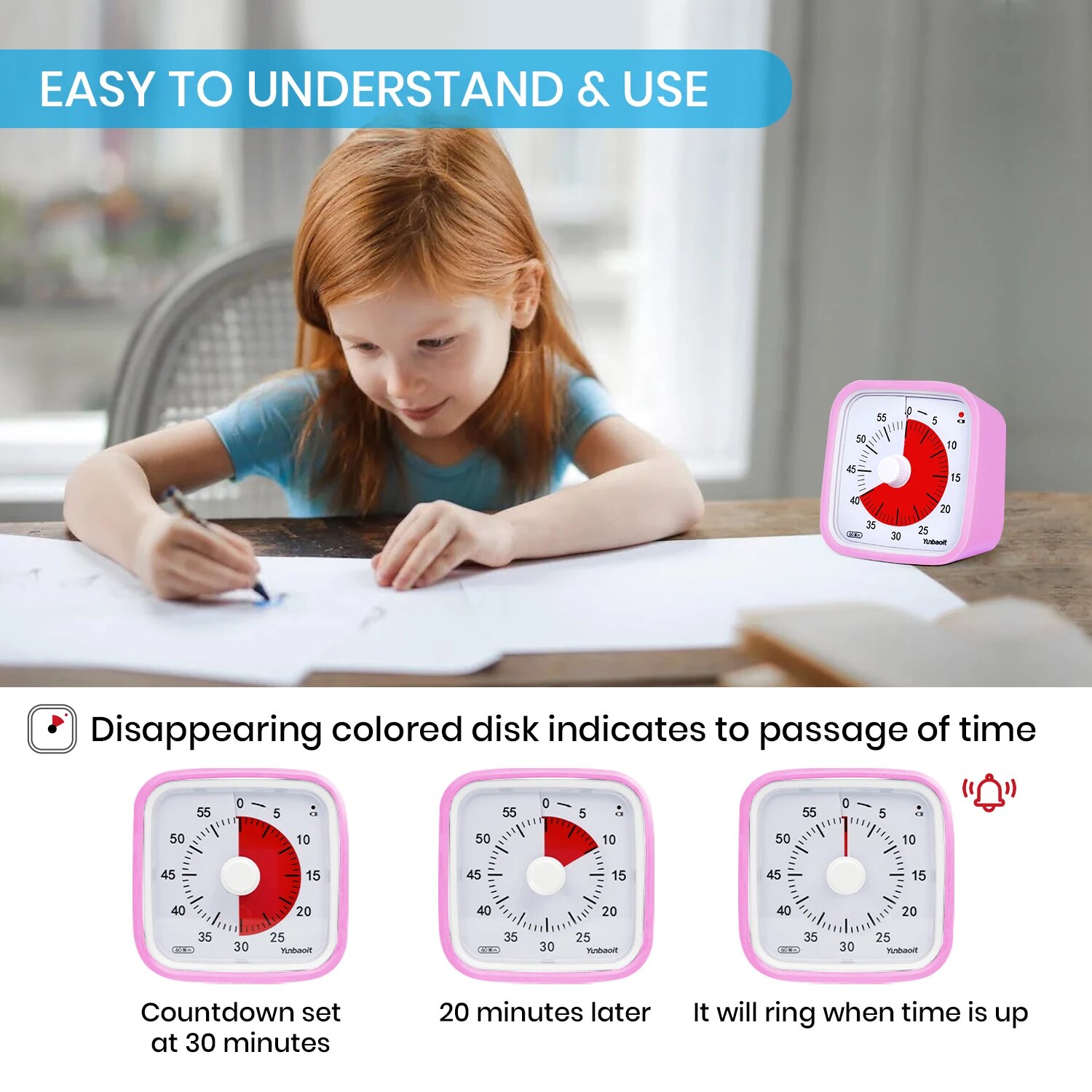 Yunbaoit VT01 Timer Visual yan - Digital Timer Countdown ulasan dan harga