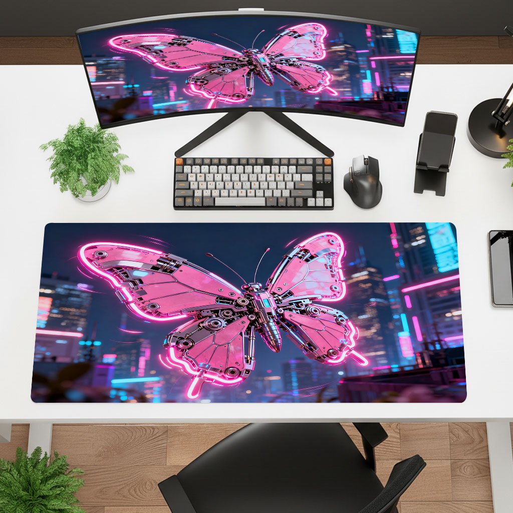 Alas Mouse Seni Besi Pink Tech - Office Tech Desk ulasan dan harga